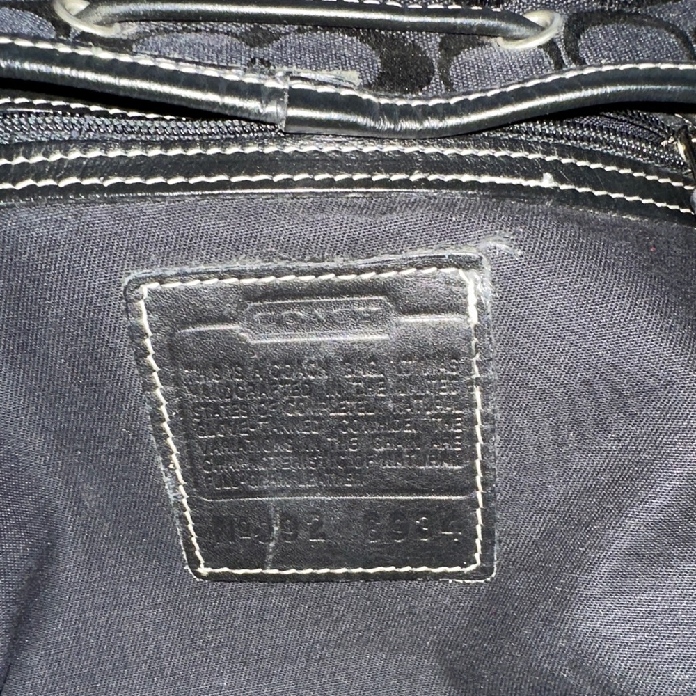Coach 1992 Signature Black Backpack - Picture 7 of 9